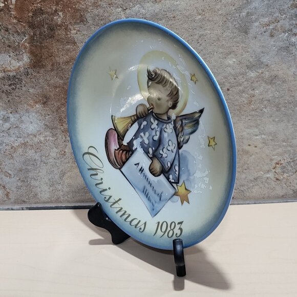 Schmid Hummel Christmas Day 1983 Angelic Messenger Decorative Wall Hanging Plate - Picture 9 of 11